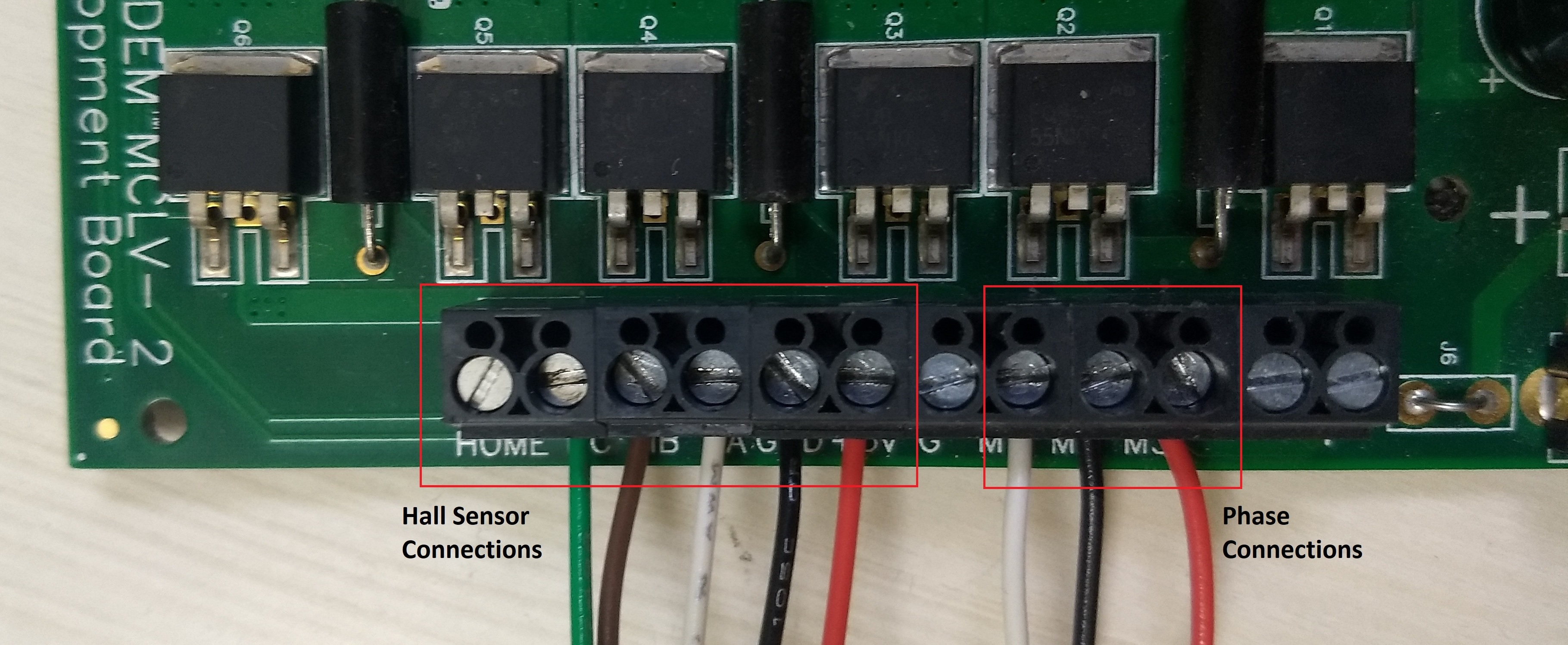 Motor and Hall Connections