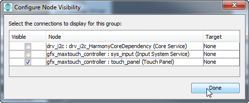MHC USERS Configure CapTouch Node Visibility