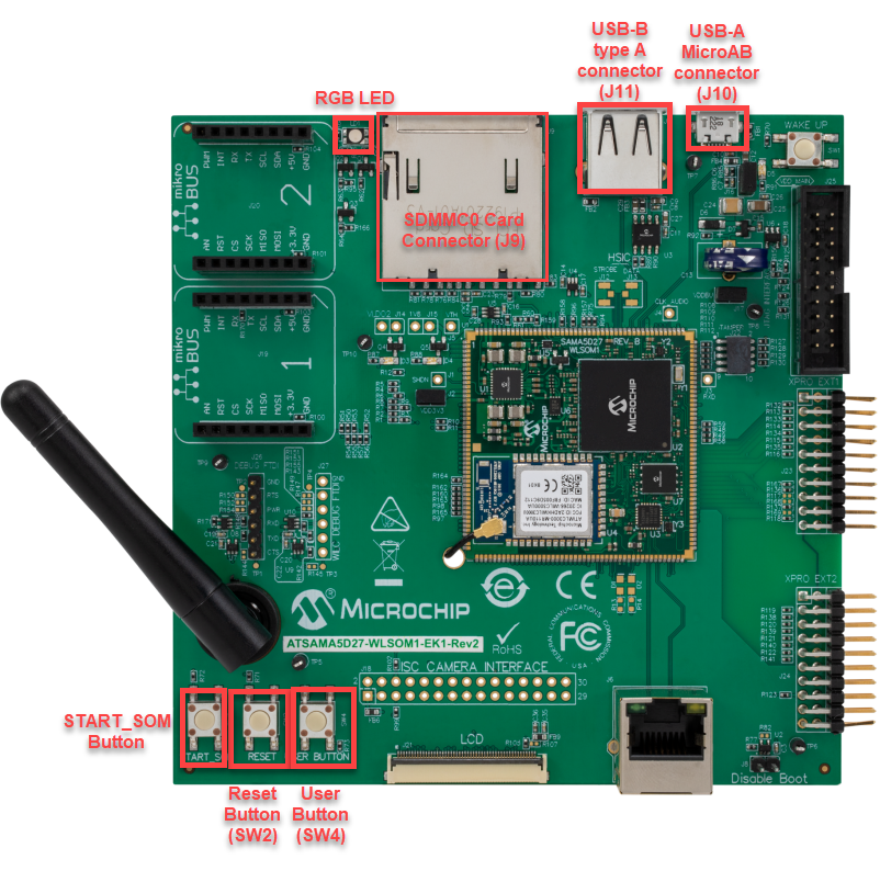 SAMA5D2-WLSOM1-EK Evaluation Board